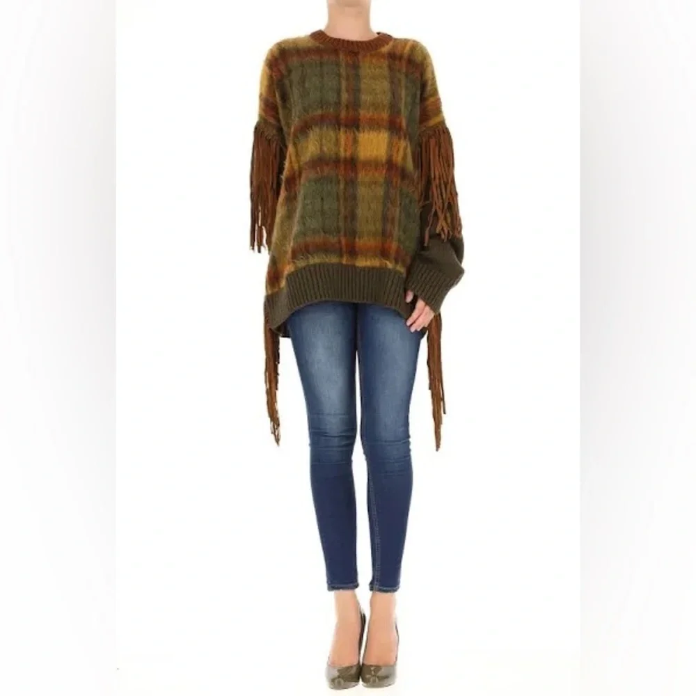 DSQUARED2
Fringes fluffy tartan panel wool jumper NWT - Picture 5 of 10